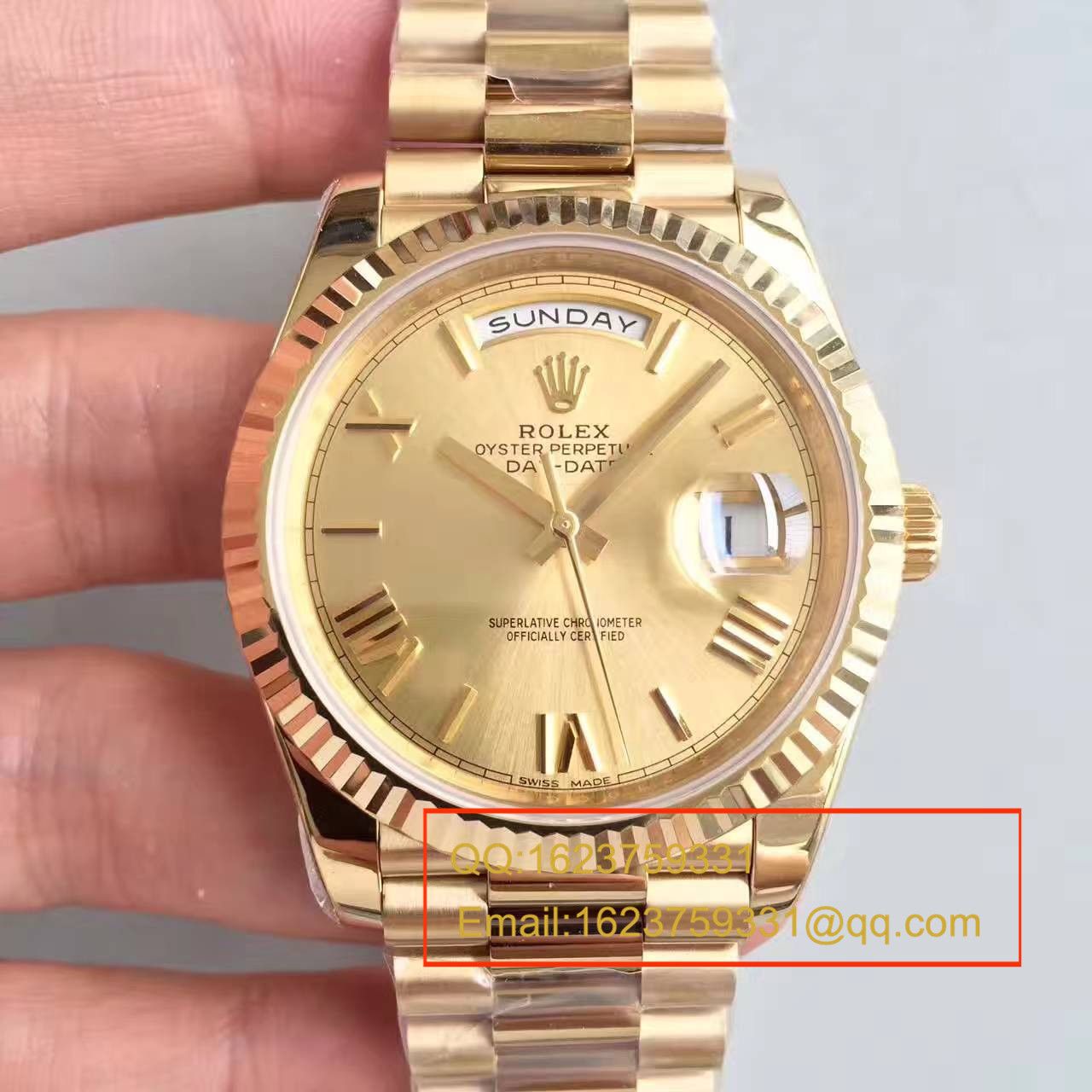 【N Factory  Perfect  Knockoff  Watches 】 Rolex  Day-Date 型系列218238-83218 香槟色表盘 wrist watches  / RBE168