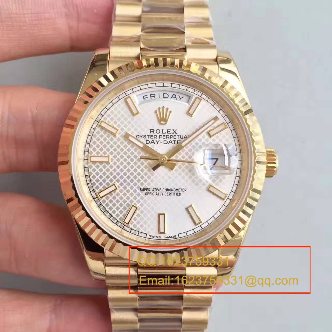 【NOOB Factory  Perfect  Replica Watches 】 Rolex  Day-Date 型系列218238-83218 白盘 wrist watches  / RBE167
