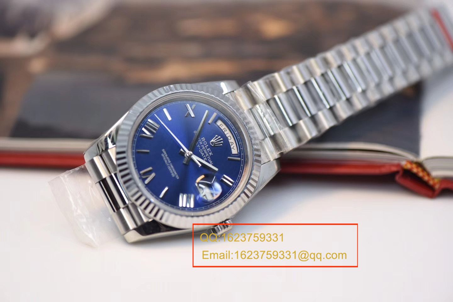 【 Video analysis NOOB Factory  Perfect  Replica 】 Rolex  Day-Date 型系列228239蓝盘男士机械 Watches  / RBE068