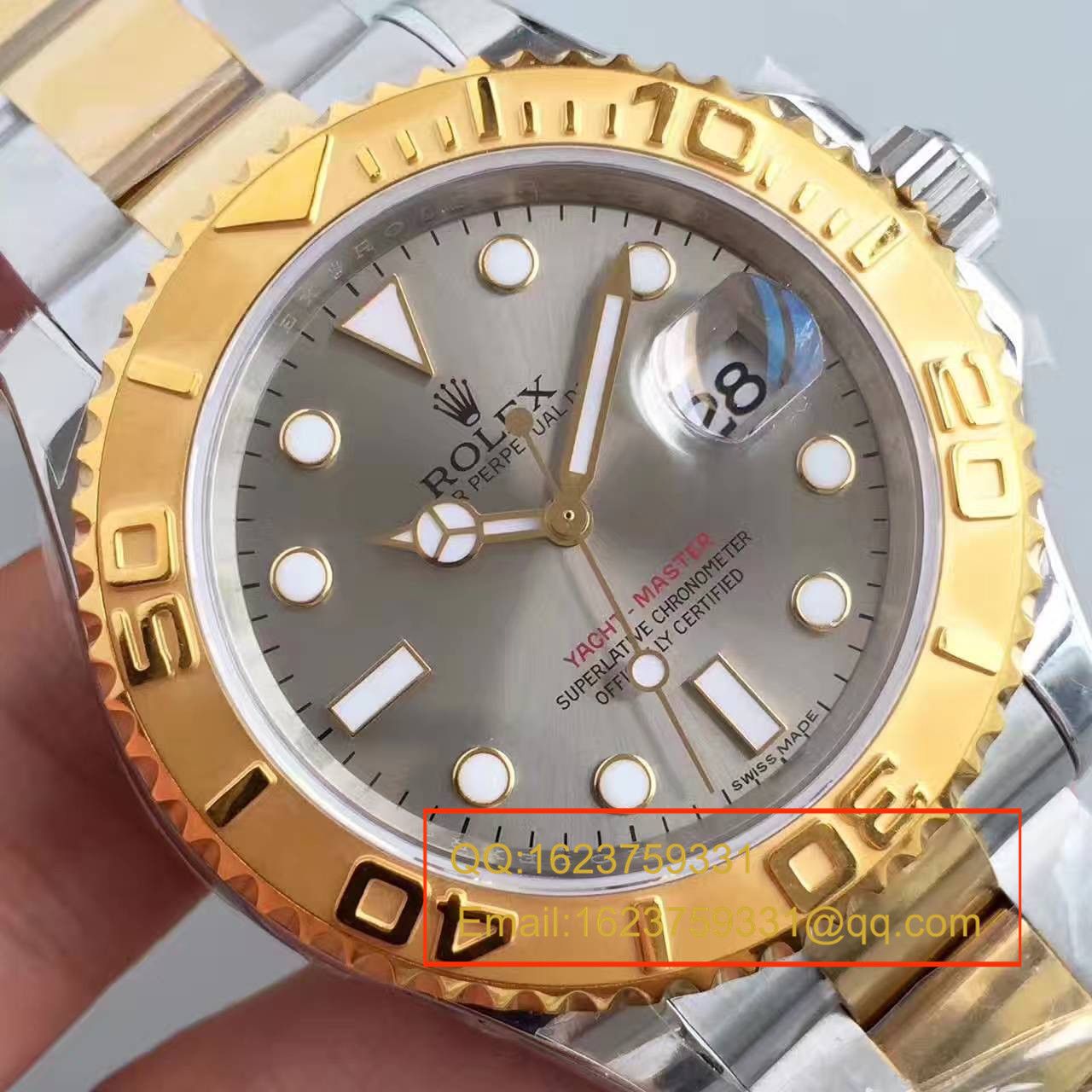 【JF Factory  Perfect  Replica Copy  Watches 】 Rolex  Yacht-Master 系列16623-78763 银灰色表盘 wrist watches  / R099