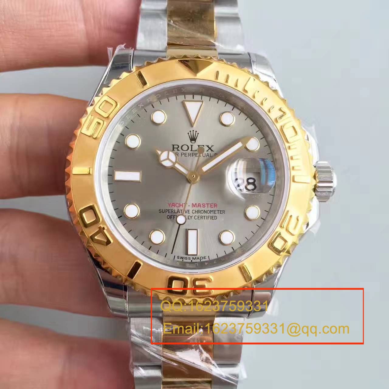 【JF Factory  Perfect  Replica Copy  Watches 】 Rolex  Yacht-Master 系列16623-78763 银灰色表盘 wrist watches  / R099