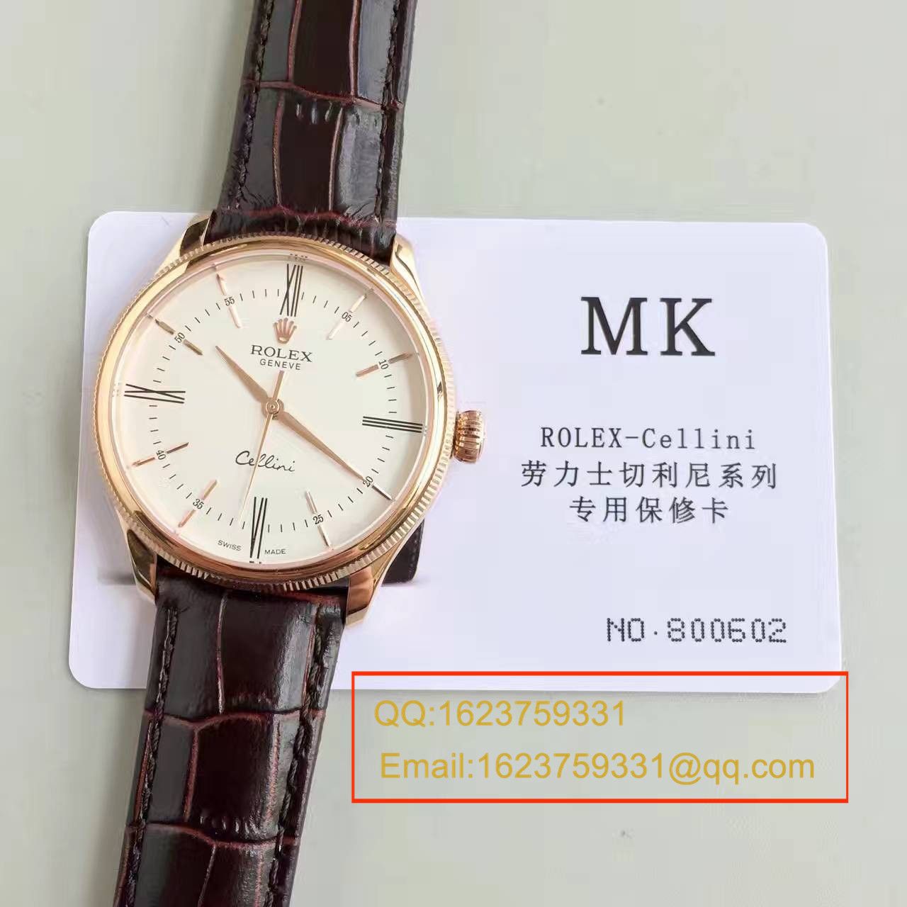 【MK Perfect  Knockoff 】 Rolex 切利尼系列50509白盘男士机械 Watches  / R076