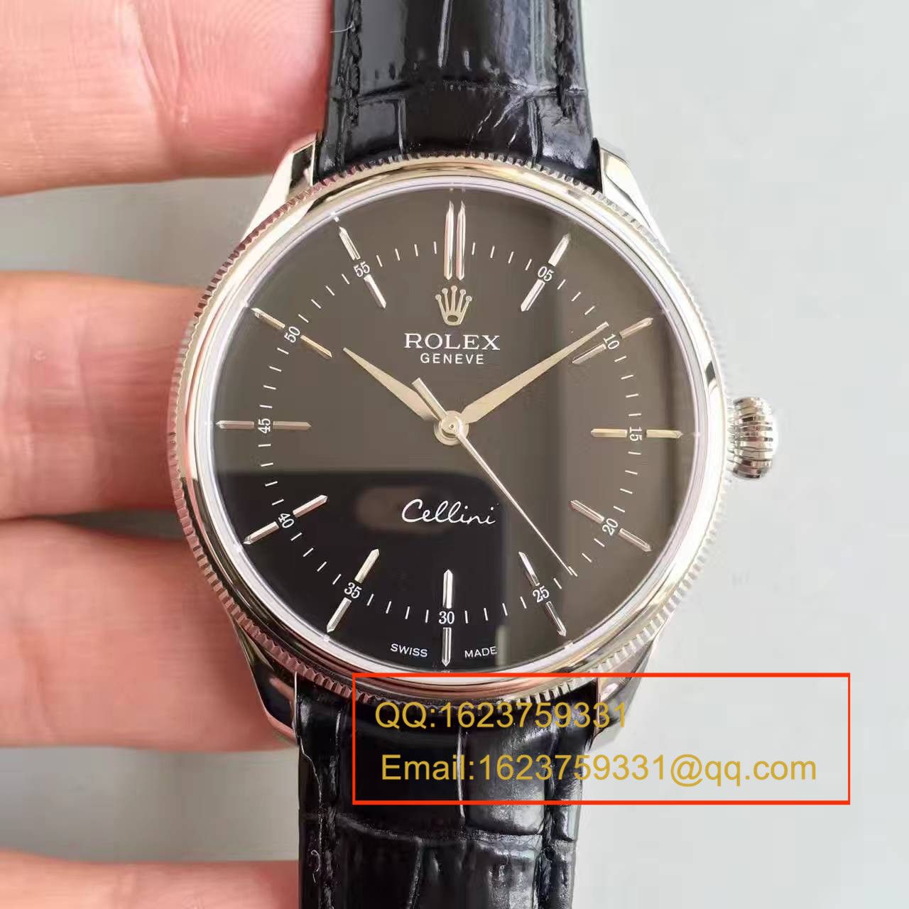 【MK Perfect  High quality  Replica Watches 】 Rolex 切利尼系列50509黑盘黑带机械 wrist watches  / R079