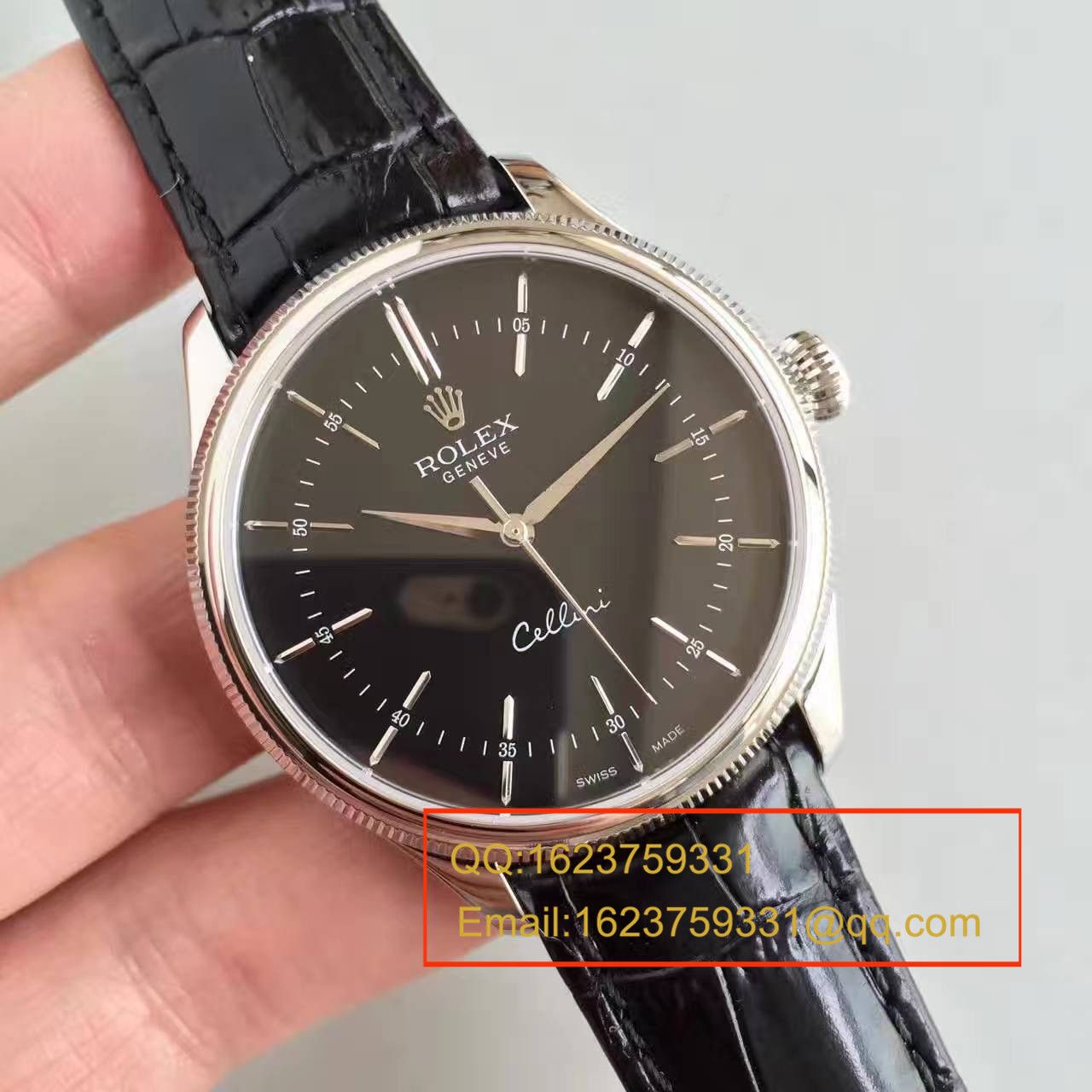 【MK Perfect  High quality  Replica Watches 】 Rolex 切利尼系列50509黑盘黑带机械 wrist watches  / R079