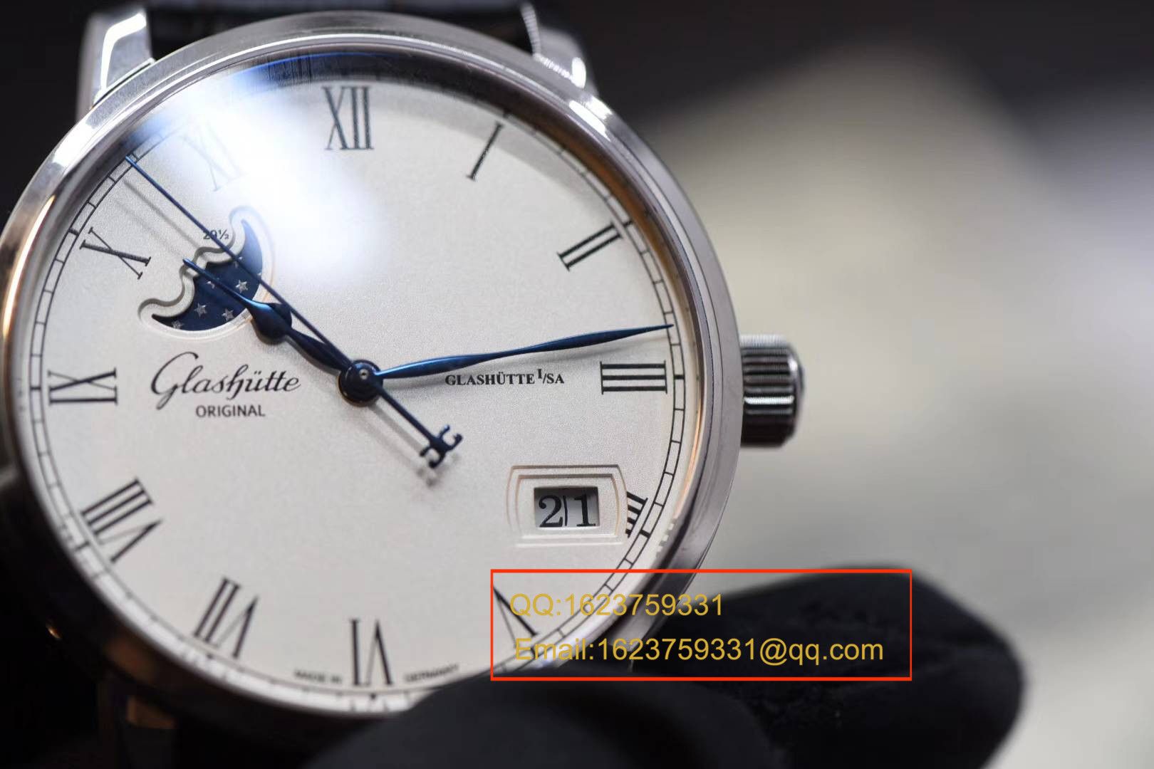 【GF1:1 High quality  Replica Watches 】glashuette original原创精髓议员大日历月相系列100-04-05-12-30 wrist watches  / GLAB015 