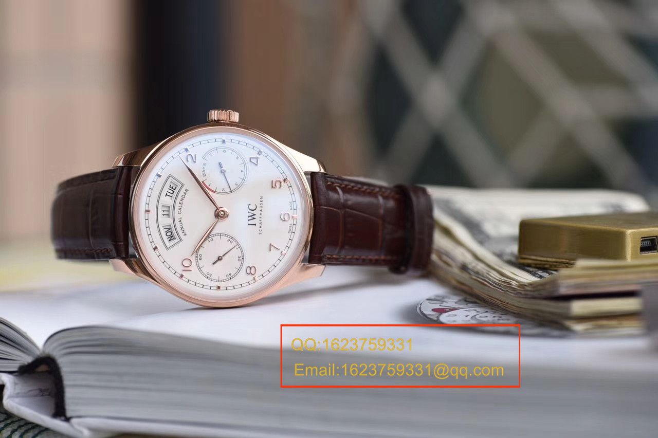 【YL Factory  Perfect  High quality  Replica Watches 】 IWC 葡萄牙年历 wrist watches 系列IW503504 IWC 年历玫瑰金 wrist watches  / WG304