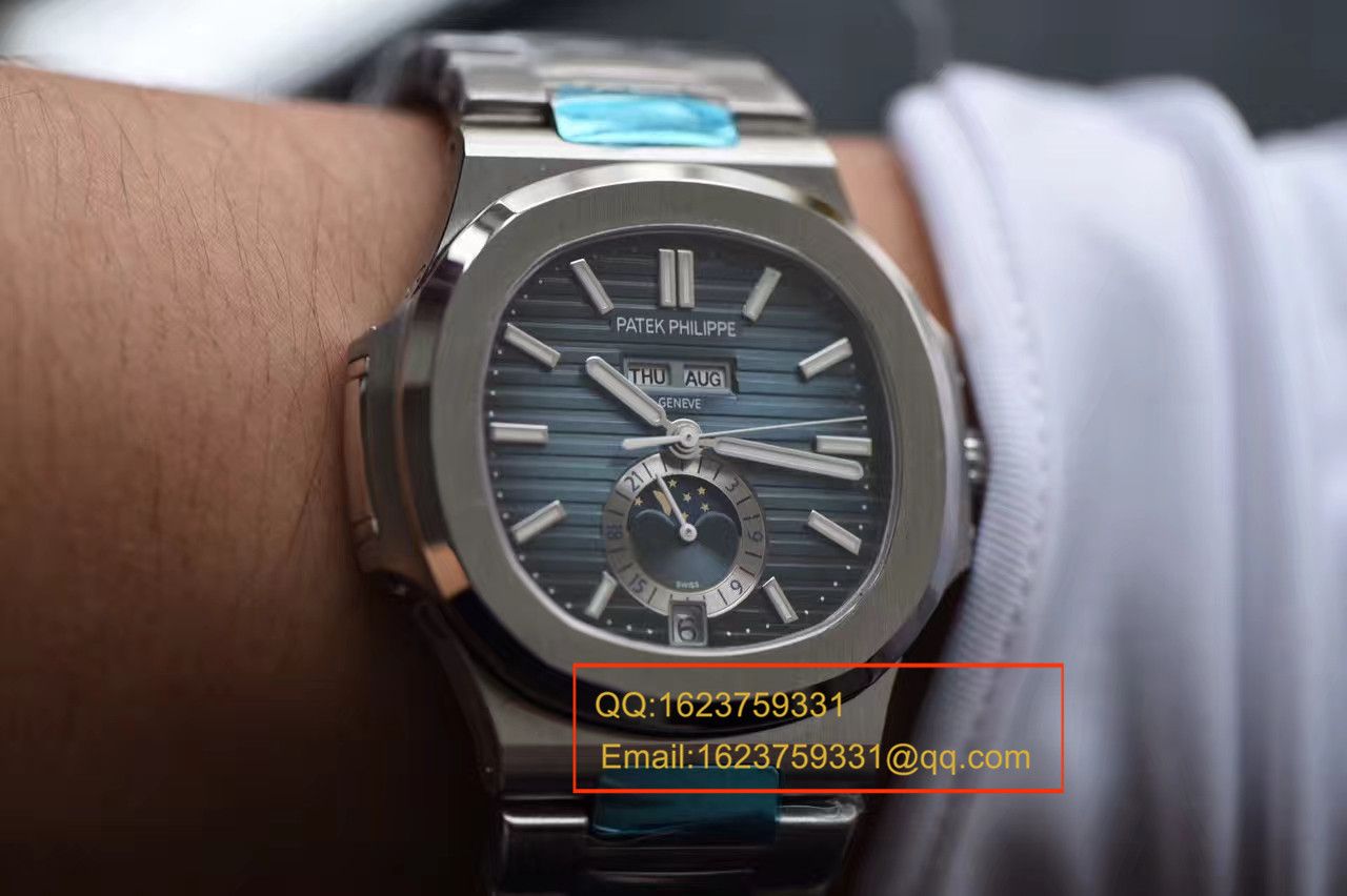 【KM Perfect  High quality  Knockoff  Watches 】 PATEK PHILIPPE 运动系列 Nautilus 月相5726/1A wrist watches  / BDBE199