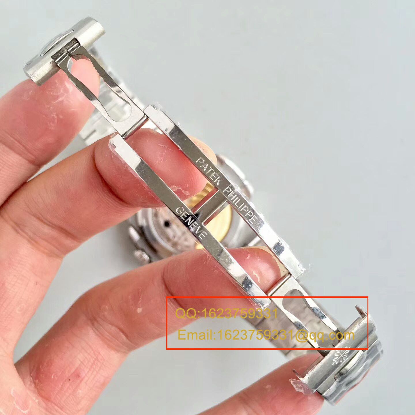 【PF Perfect  High quality  Replica Watches 】 PATEK PHILIPPE 运动系列5711G 白金 wrist watches 钢带款( Nautilus ) / BDBC201
