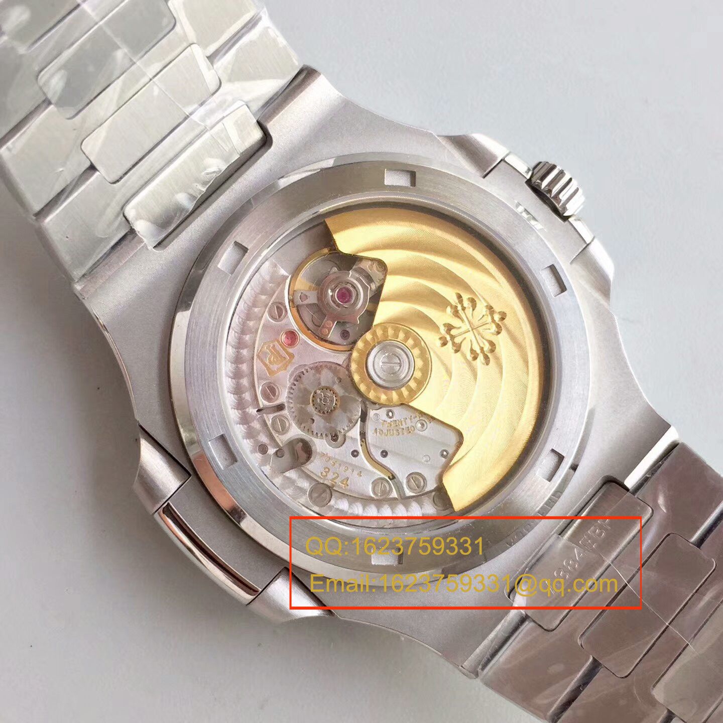 【PF Perfect  High quality  Replica Watches 】 PATEK PHILIPPE 运动系列5711G 白金 wrist watches 钢带款( Nautilus ) / BDBC201