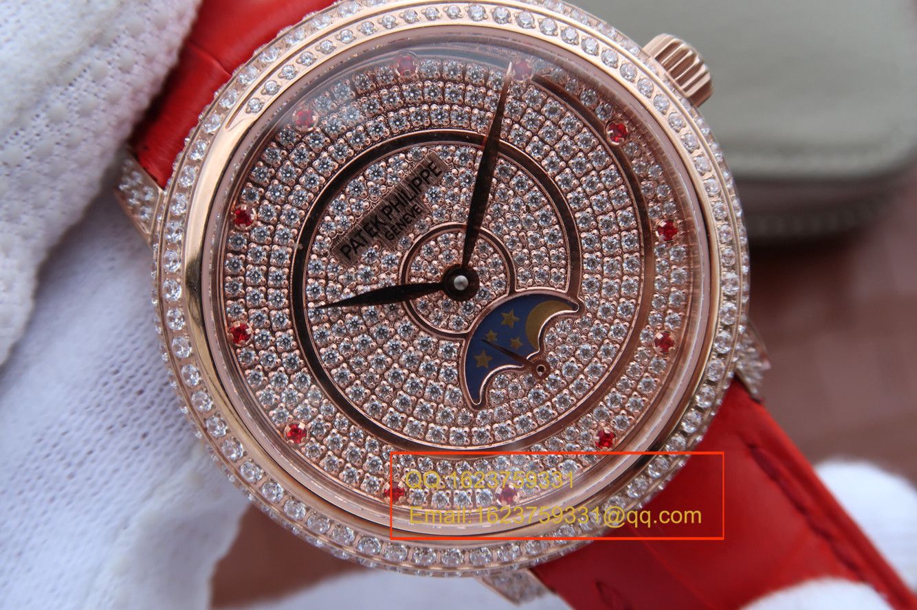 【KG1:1 High quality  Replica Watches 】 PATEK PHILIPPE 复杂功能计时系列4968/400R-001女士 wrist watches  / BD134