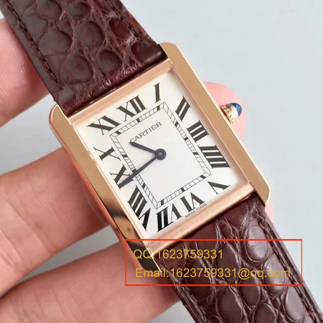 【视频解析】K11出品 Cartier  坦克 top 女表（金色_玫瑰金版本）W5200025/W5200024 wrist watches  / KAD008B