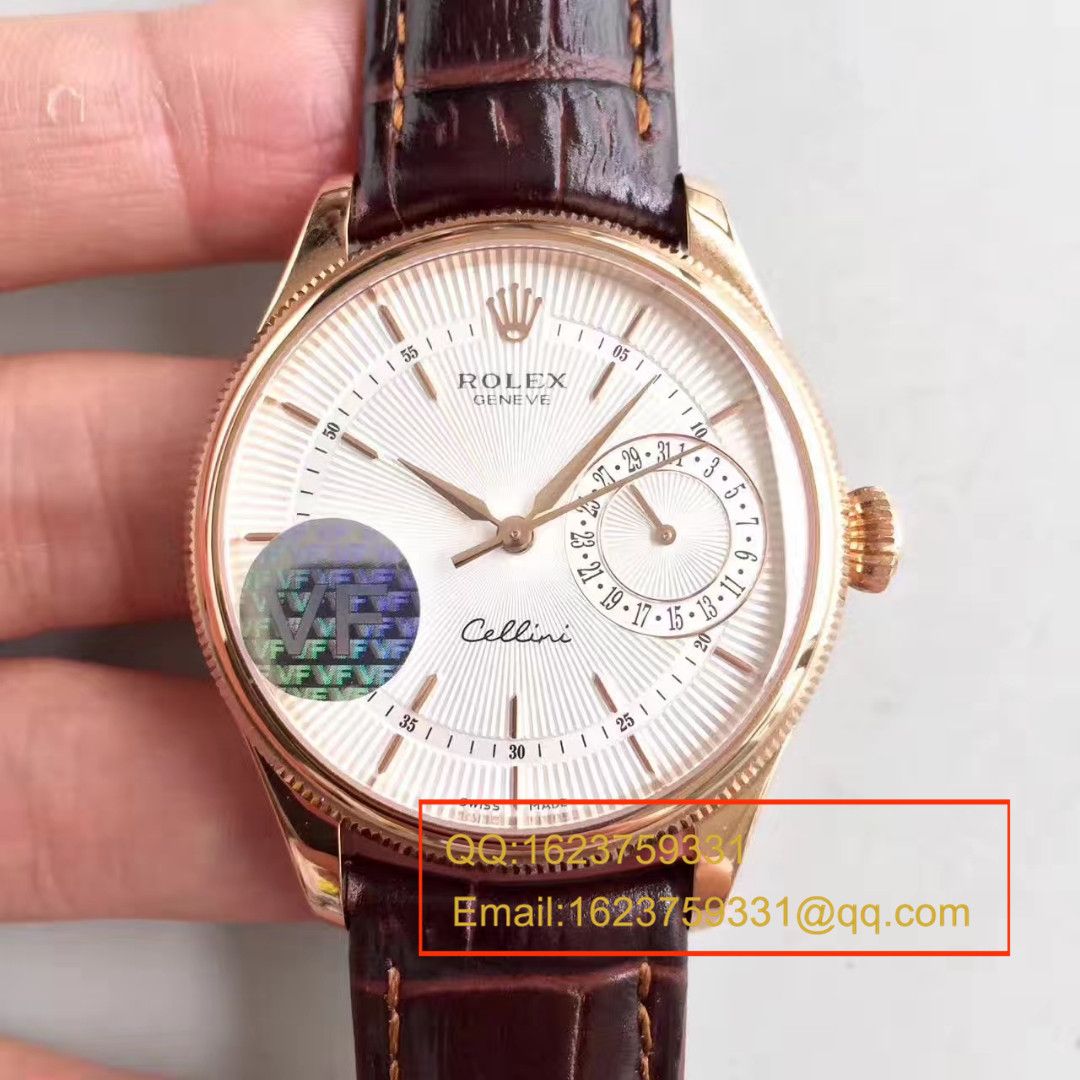 【VF Factory  Perfect  Replica Watches 】 Rolex 切利尼系列50519白盘/黑盘/玫瑰金四色可选 wrist watches  / R152