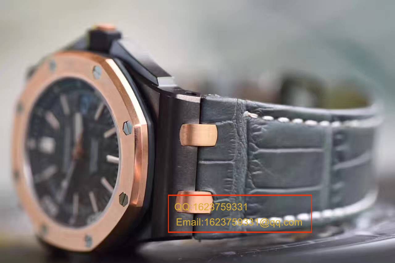 【JF Factory  Perfect  Replica Watches 】APAudemars Piguet 皇家橡树15703系列 马会女皇杯男表《真皮 watchband  》 / APBF094B
