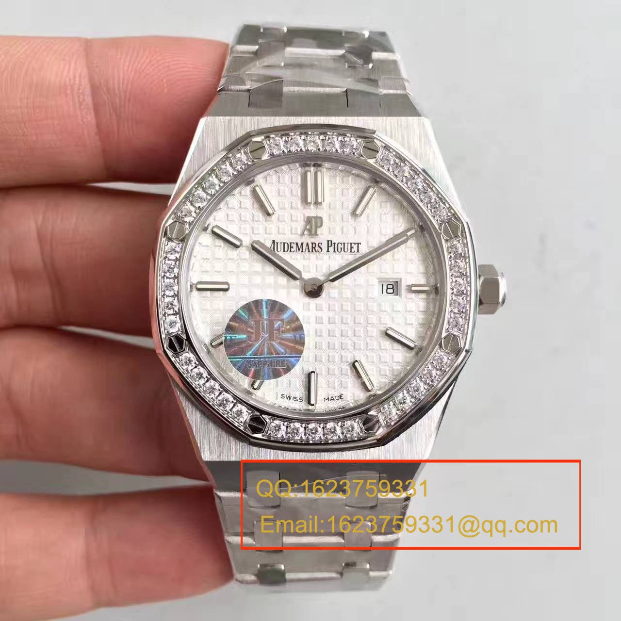 【视频解析1:1 Replica Copy  Watches 】Audemars Piguet 皇家橡树系列67651ST.ZZ.1261ST.01女装石英 Movement  / APAD089