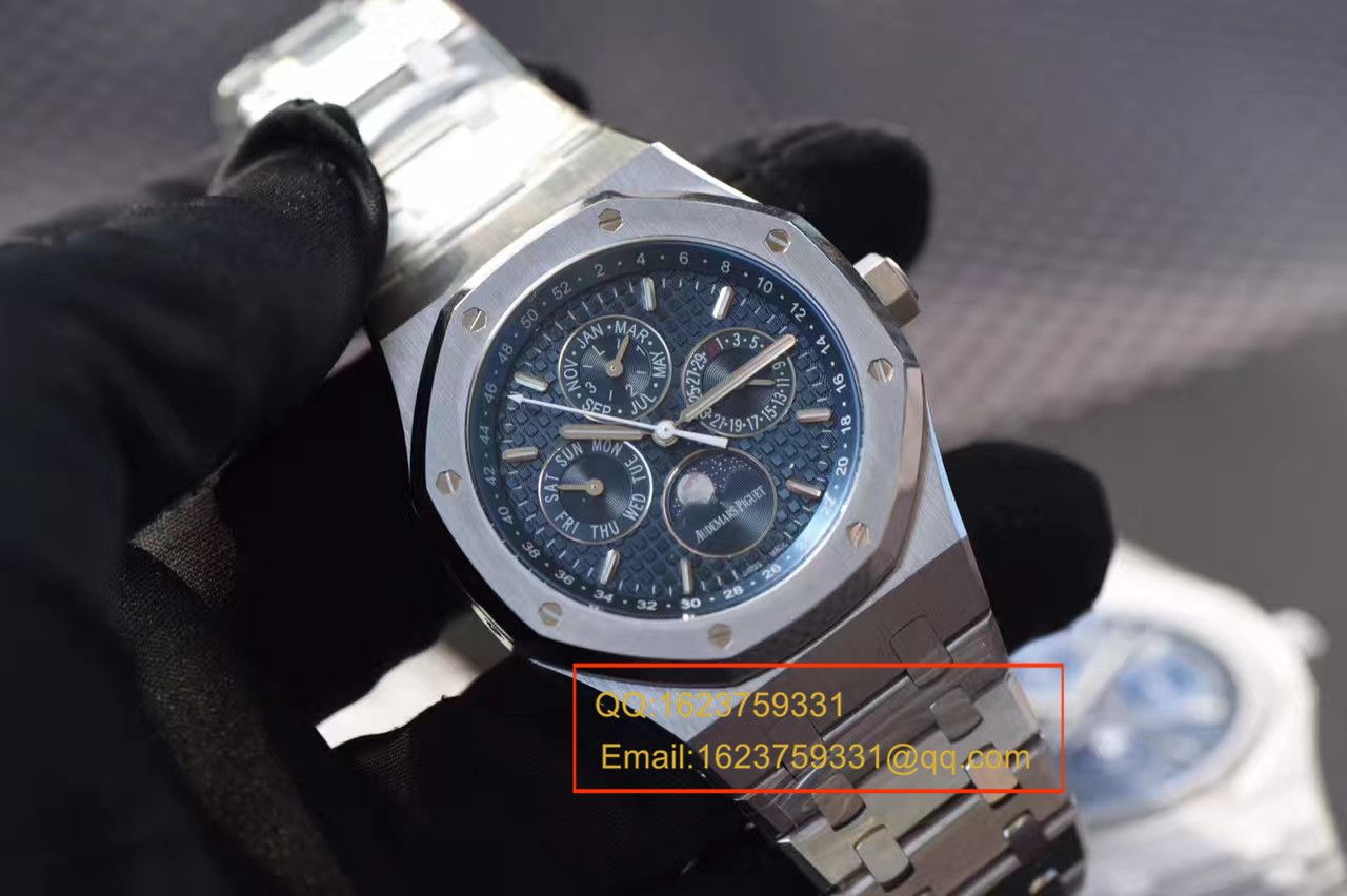 【JF Factory  Perfect  High quality  Replica Watches 】Audemars Piguet 皇家橡树万年历系列26574ST.OO.1220ST.02 wrist watches  / AP124