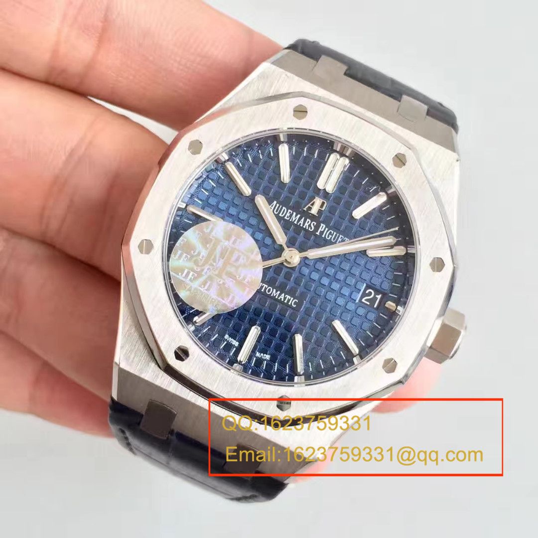 【JF Factory  Perfect  Knockoff  Watches 】APAudemars Piguet 皇家橡树系列15400ST.OO.1220ST.03男表 / AP024B