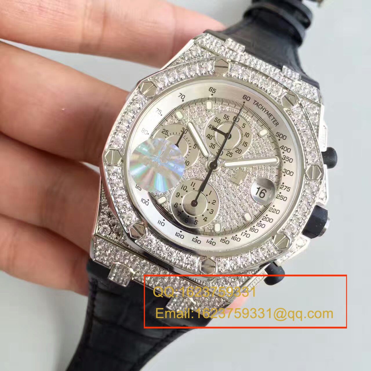 【JF Factory  High quality  Knockoff  Watches 】Audemars Piguet 满天星 Royal Oak Offshore 系列26067BC.ZZ.D002CR.01 wrist watches  / AP055