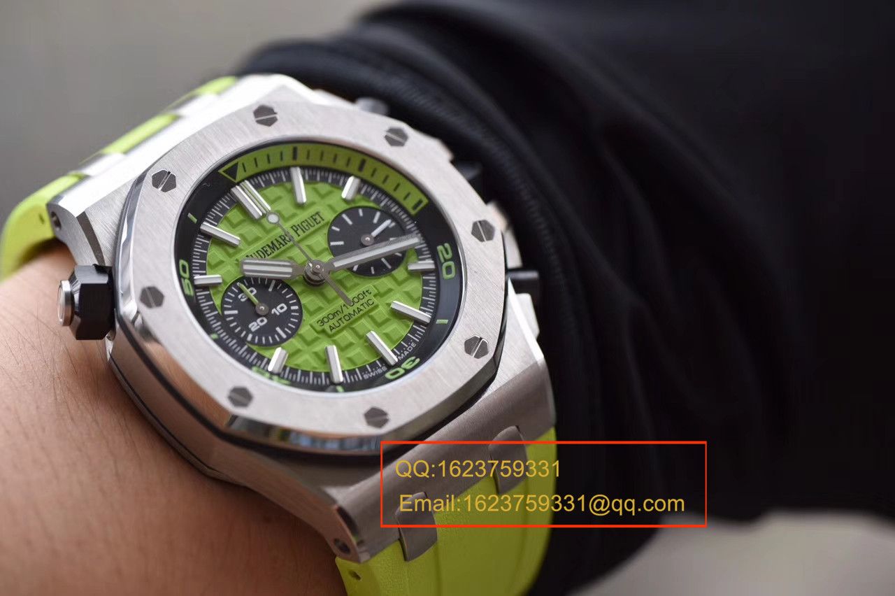 【JF Factory  Perfect  Replica Copy  Watches 】Audemars Piguet  Royal Oak Offshore 系列26703ST.OO.A038CA.01《青苹果》男士机械 Watches  / AP026