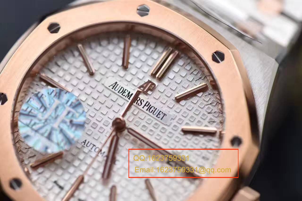 JF Factory Audemars Piguet 皇家橡树系列15400SR.OO.1220SR.01 wrist watches 《精钢间金 watchband  》 top  Replica Copy 男女 wrist watches  / AP016