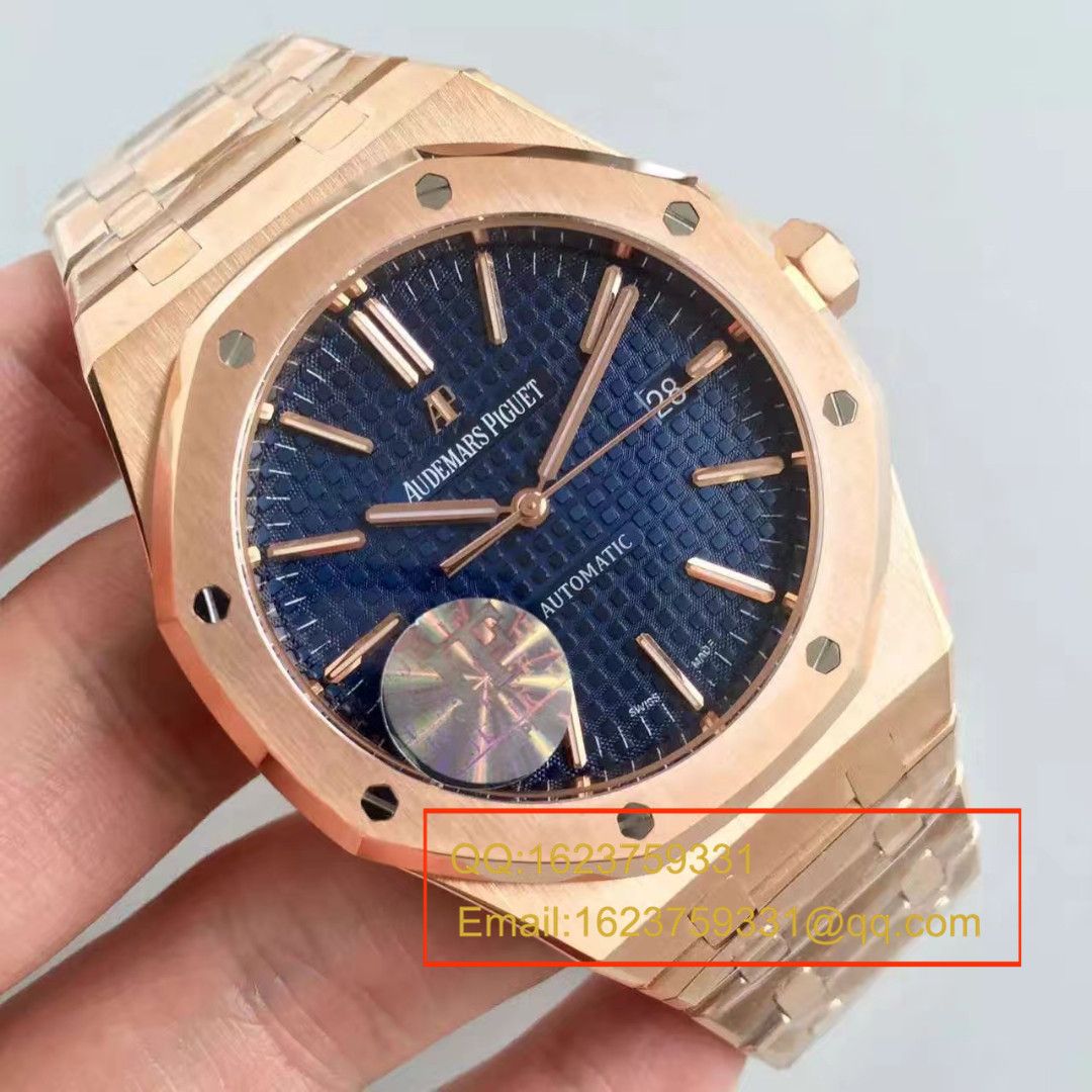 【JF Factory  High quality  Replica Watches 】Audemars Piguet 皇家橡树系列15400OR.OO.1220OR.03 wrist watches  / AP021