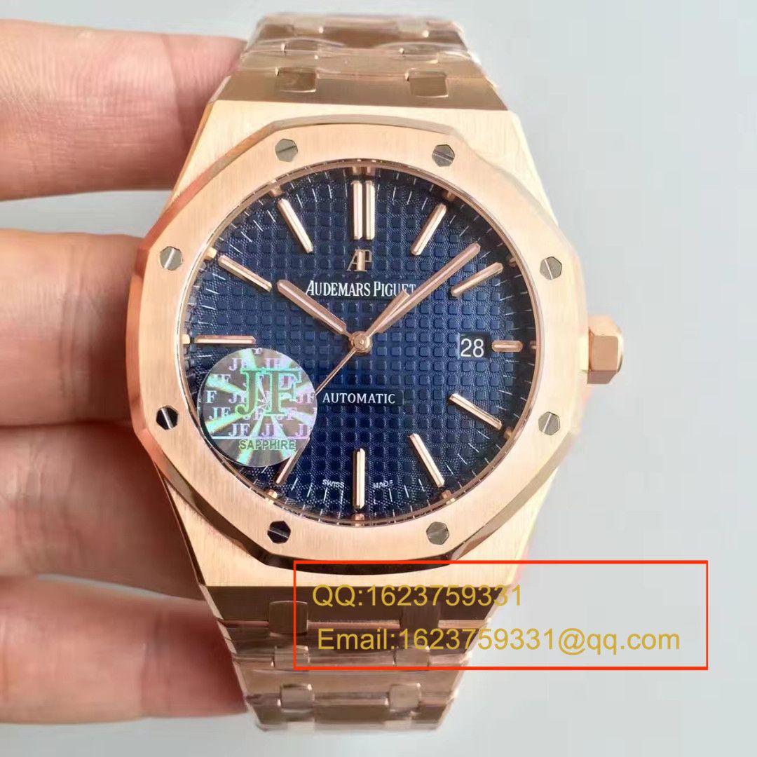 【JF Factory  High quality  Replica Watches 】Audemars Piguet 皇家橡树系列15400OR.OO.1220OR.03 wrist watches  / AP021