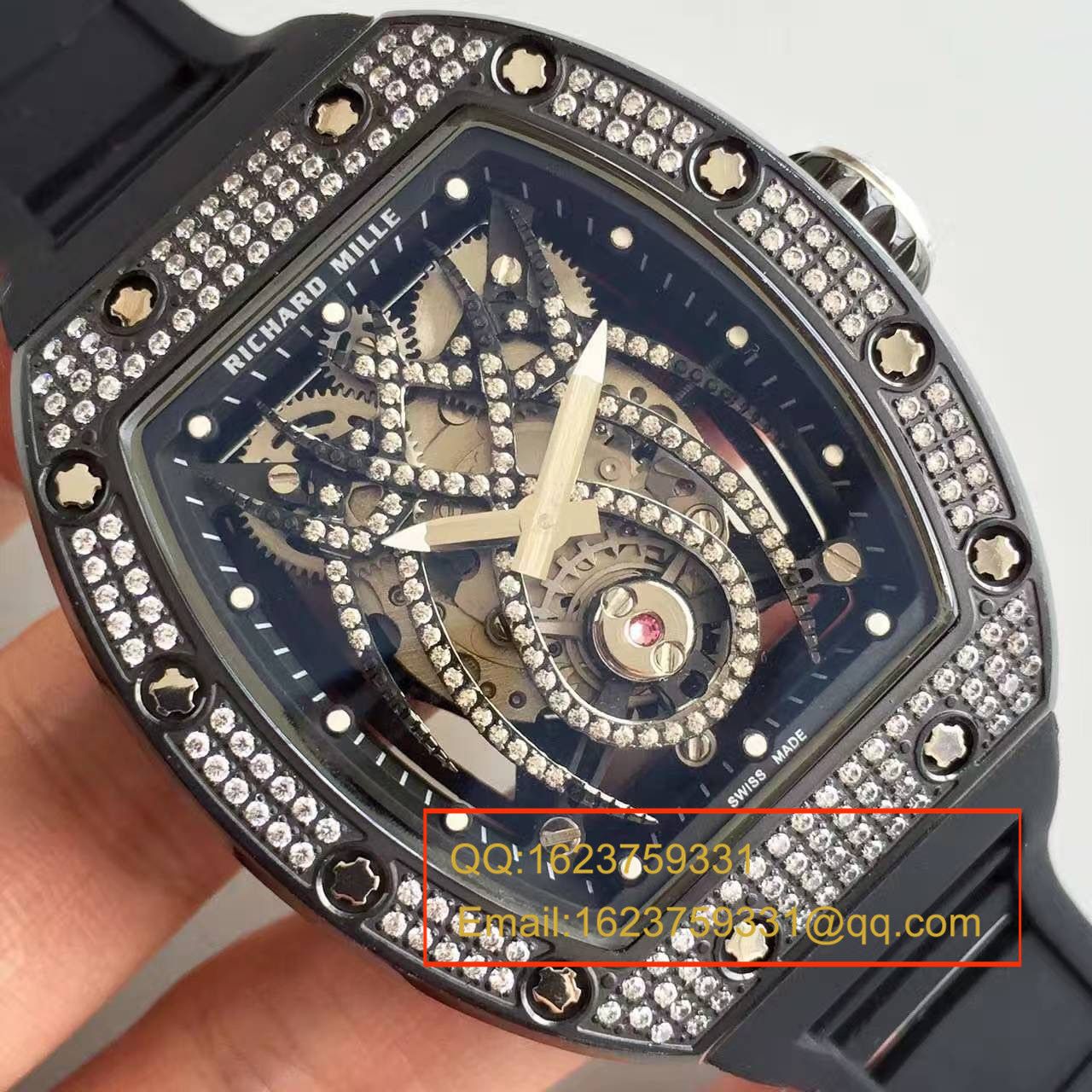 【KV Perfect  High quality  Copy  Watches 】RICHARD MILLE  女士系列RM 19-01 TOURBILLON NATALIE PORTMAN wrist watches  / RM 19-01