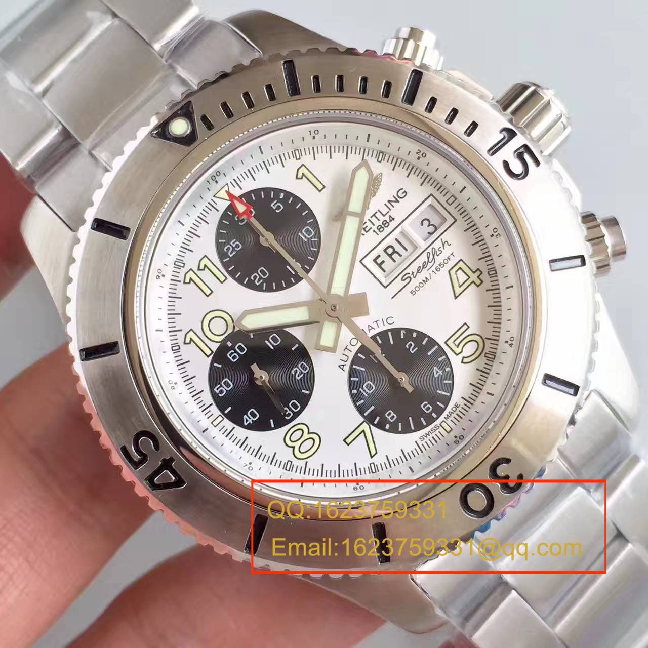 【GF Perfect  High quality  Replica Watches 】 Breitling 超级海洋系列A13341C3/G782/162A钢鱼计时 wrist watches  / BL070