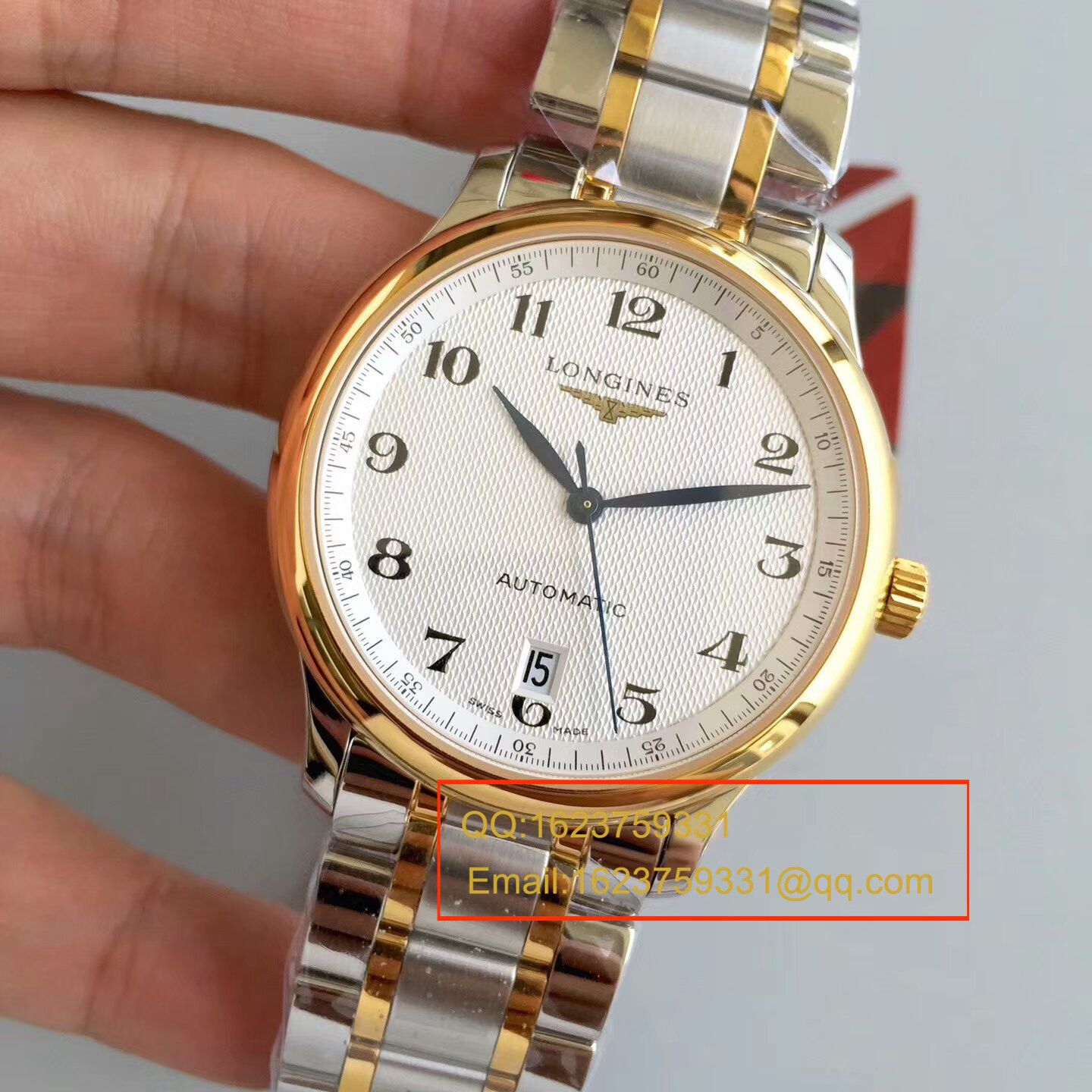 【KZ Perfect  High quality 精 Replica Watches 】 Longines 名匠系列L2.628.5.78.7（钢带）、L2.628.6.78.3(皮带)间黄金单历 wrist watches  / LBD096