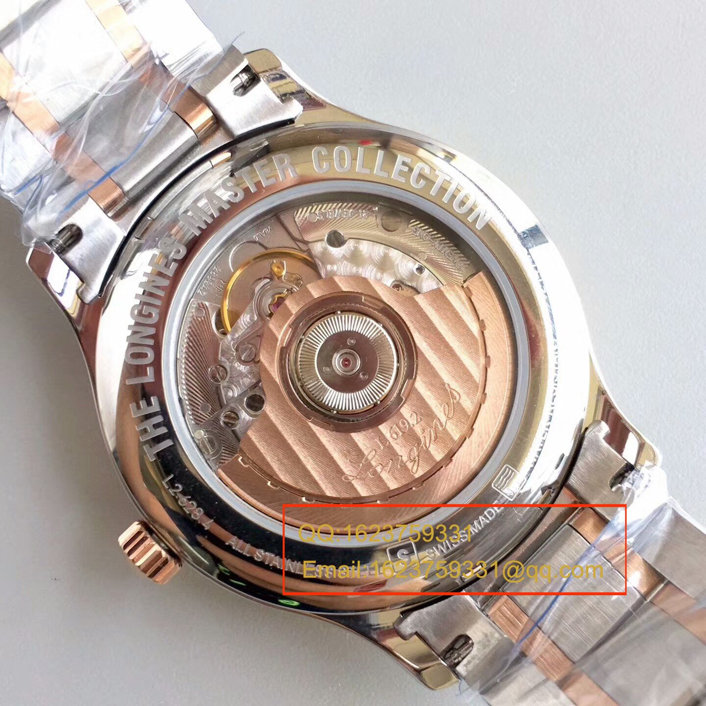 【KZ Perfect  top  Replica Copy  Watches 】 Longines 名匠系列L2.628.8.78.3间玫瑰金钢带版本 wrist watches  / L097