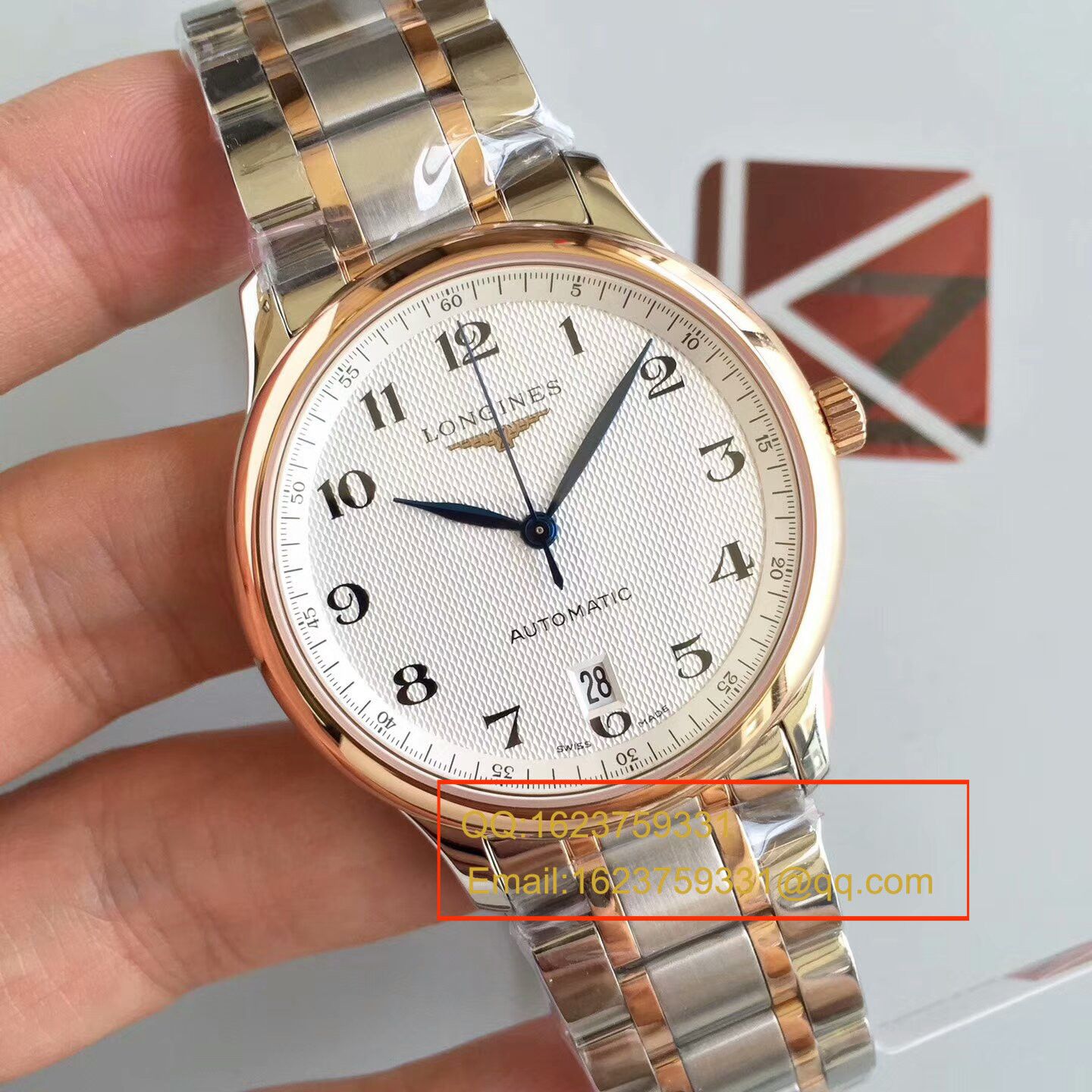 【KZ Perfect  top  Replica Copy  Watches 】 Longines 名匠系列L2.628.8.78.3间玫瑰金钢带版本 wrist watches  / L097