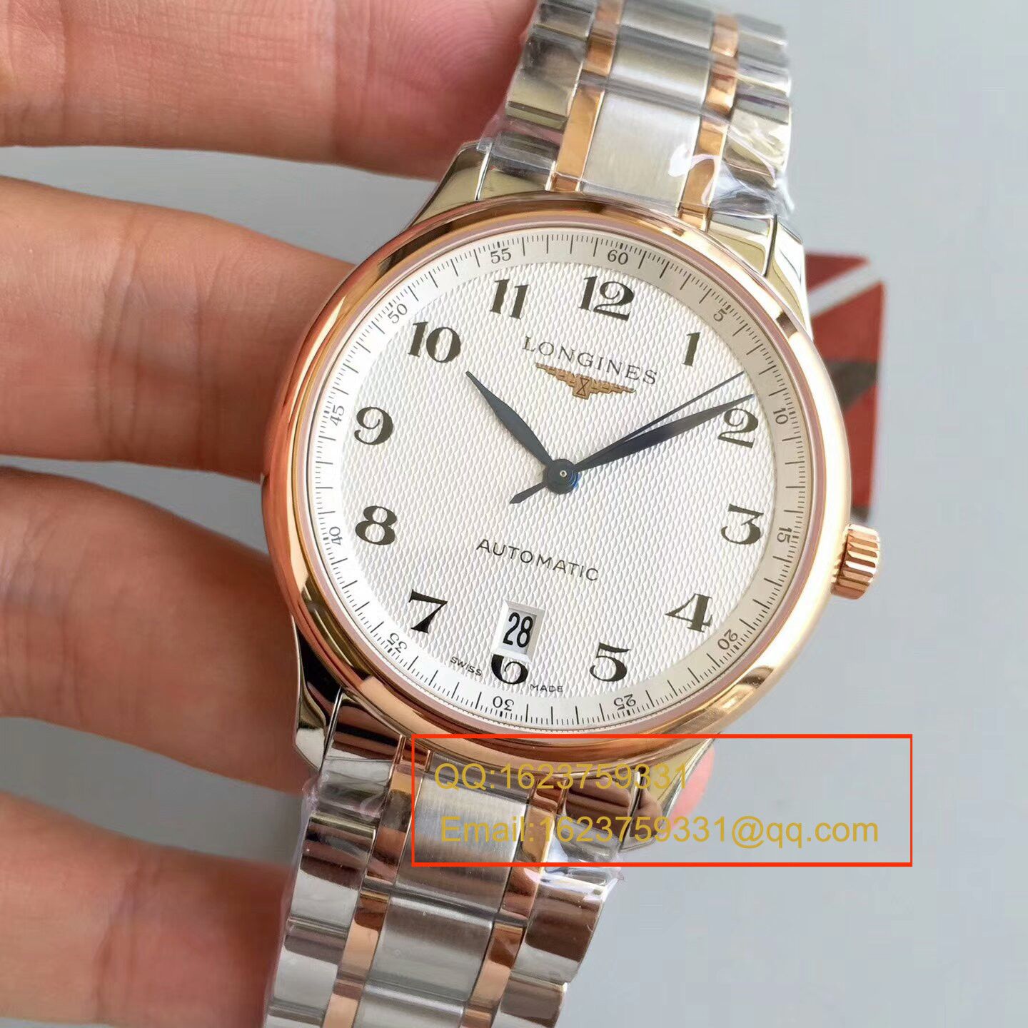 【KZ Perfect  top  Replica Copy  Watches 】 Longines 名匠系列L2.628.8.78.3间玫瑰金钢带版本 wrist watches  / L097