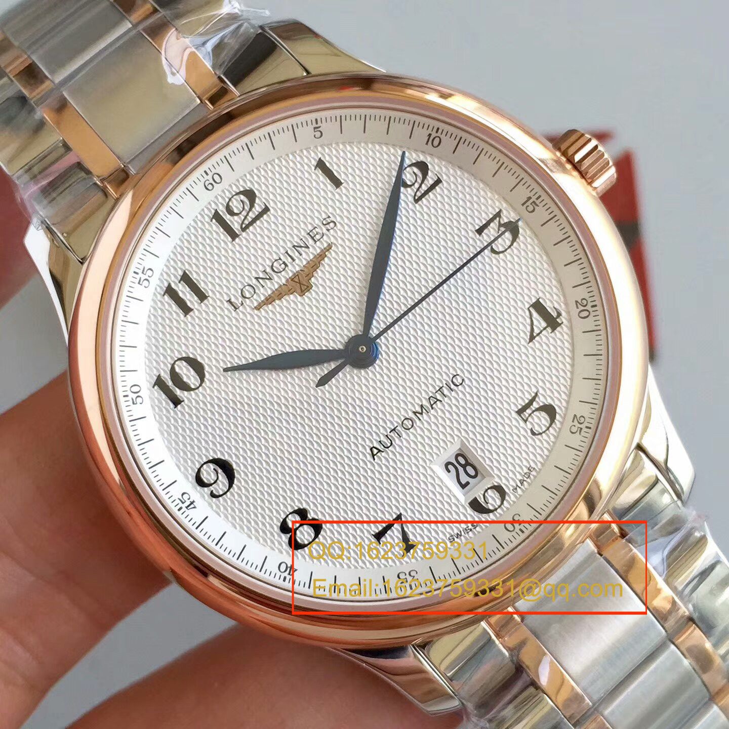 【KZ Perfect  top  Replica Copy  Watches 】 Longines 名匠系列L2.628.8.78.3间玫瑰金钢带版本 wrist watches  / L097