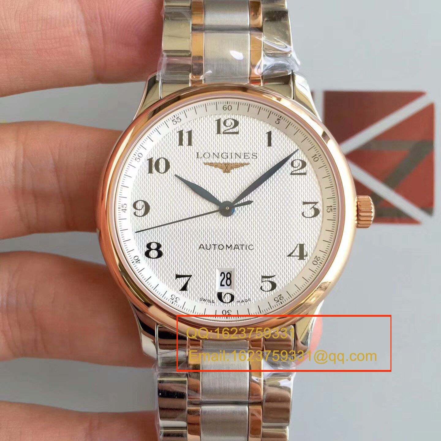 【KZ Perfect  top  Replica Copy  Watches 】 Longines 名匠系列L2.628.8.78.3间玫瑰金钢带版本 wrist watches  / L097