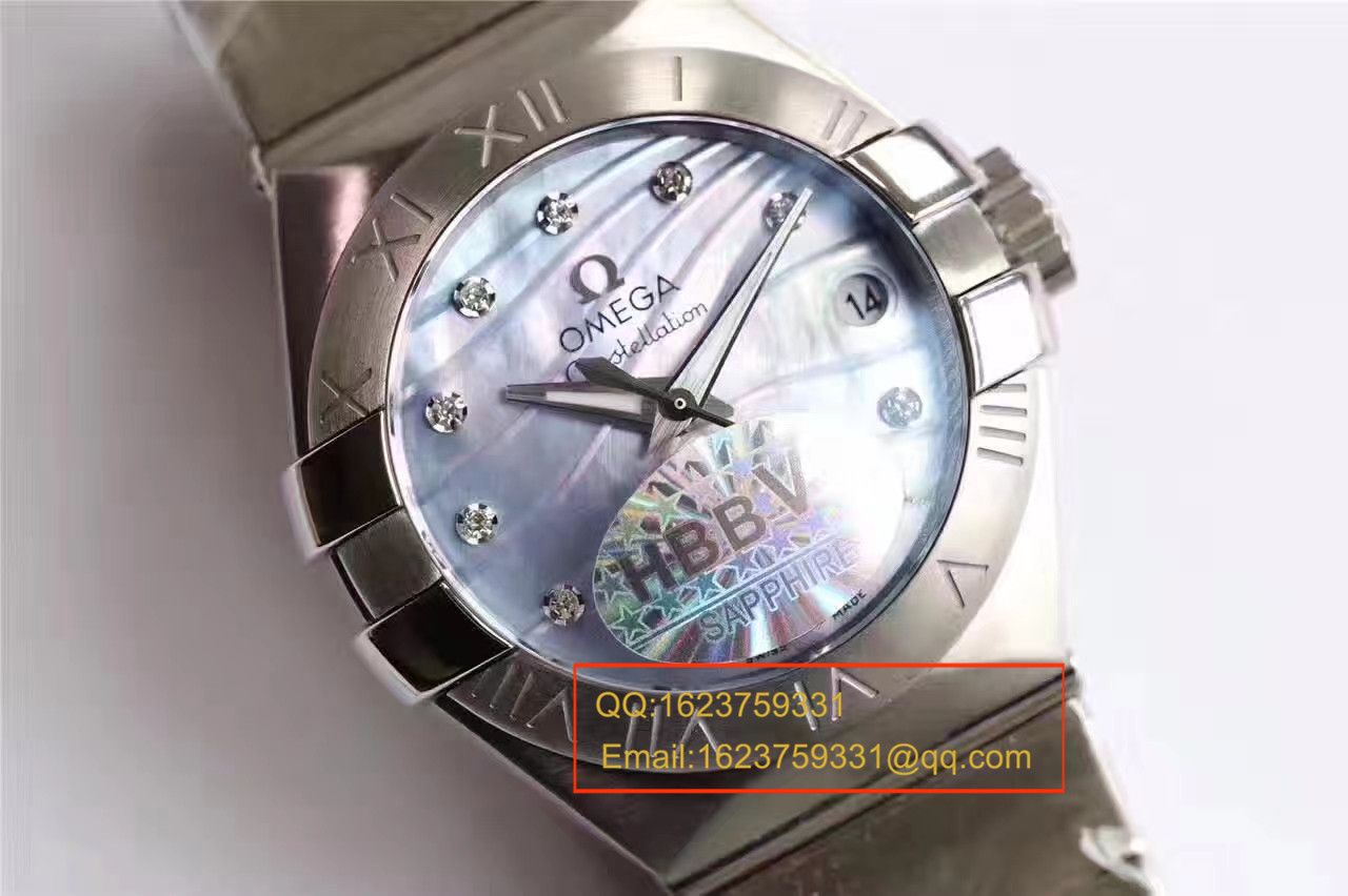 【HBBV6 Factory  Perfect  High quality  Replica  wrist watches 】OMEGA Constellation 系列PLUMA轻羽 wrist watches 123.10.27.20.57.001女士机械 / M287