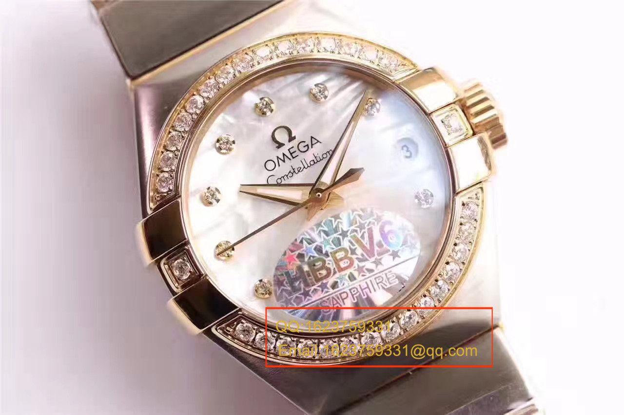 【HBBV6 Factory  Perfect  High quality  Copy  Watches 】OMEGA Constellation 系列PLUMA轻羽123.25.27.20.55.004女士机械 wrist watches  / M288