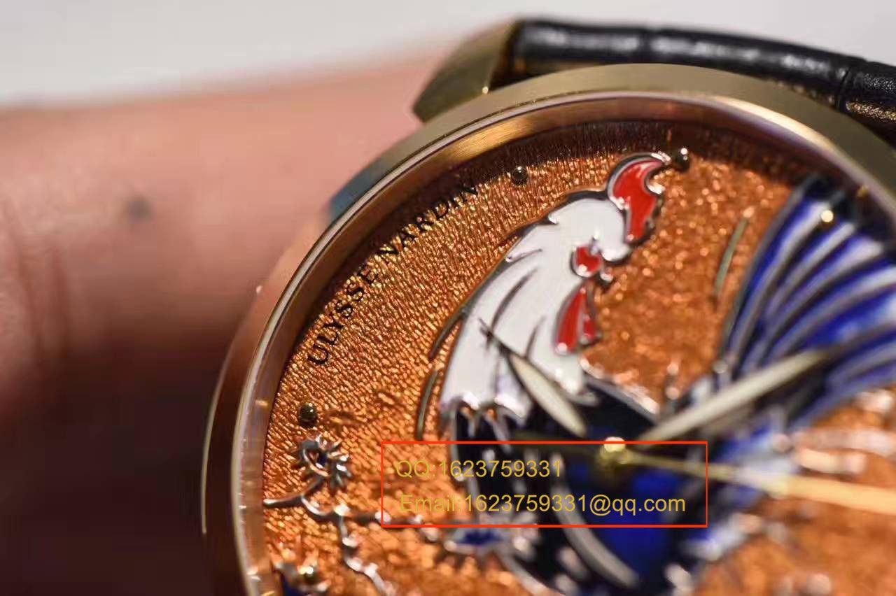 【FK Factory  top 1:1 Replica Copy 正品开模 Watches 】 Ulysse Nardin 经典系列 8152-111-2/ROOSTER wrist watches 鸡年新款 Ulysse Nardin 鸡表巨献 / YD005