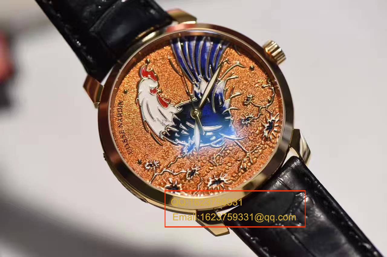 【FK Factory  top 1:1 Replica Copy 正品开模 Watches 】 Ulysse Nardin 经典系列 8152-111-2/ROOSTER wrist watches 鸡年新款 Ulysse Nardin 鸡表巨献 / YD005