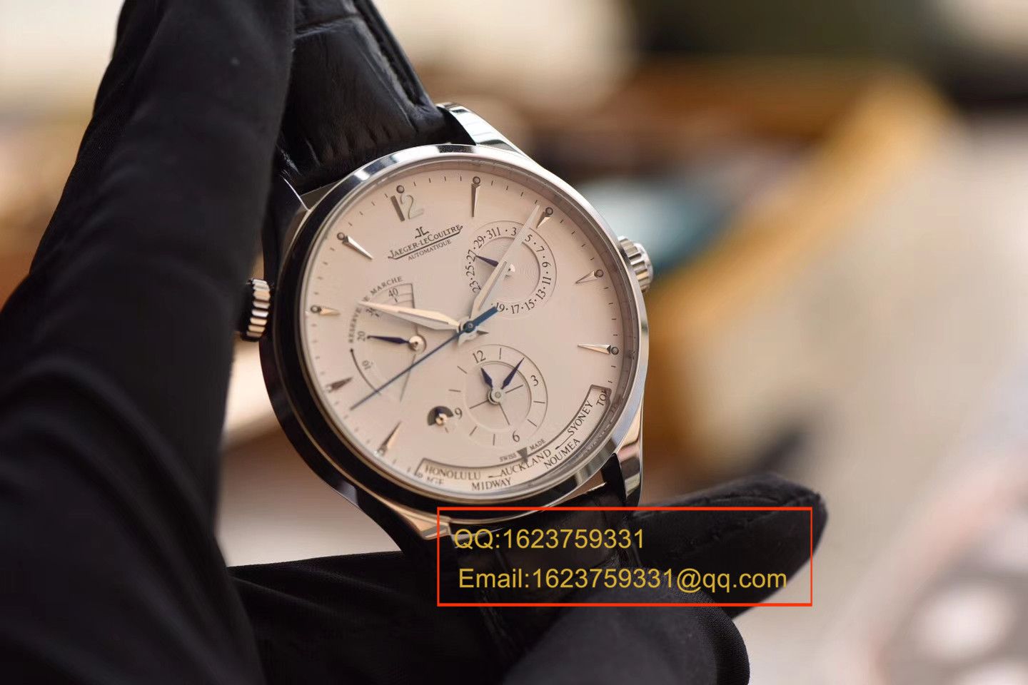 【TW Perfect  High quality  Replica Watches 】 Jaeger-LeCoultre 大师 MASTER CONTROL系列q1428420双时区 wrist watches  / JJBE029B