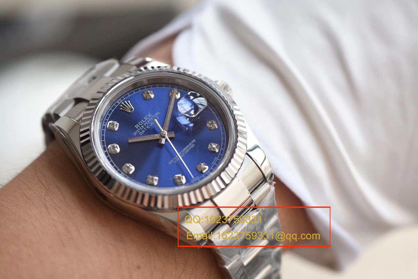 【 Video analysis N Factory  Perfect  Replica Copy  Watches 】 Rolex   Datejust 系列116234蓝盘镶嵌钻石 wrist watches  / RBD088