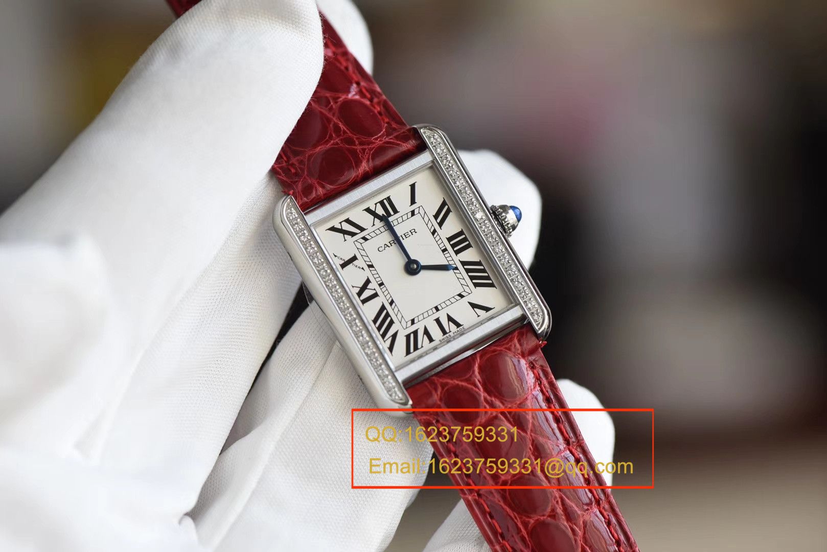 K11 Factory 出品！ top 完美 Replica 的 Cartier  TANK 坦克系列镶钻小号24×31版本 / KAD086