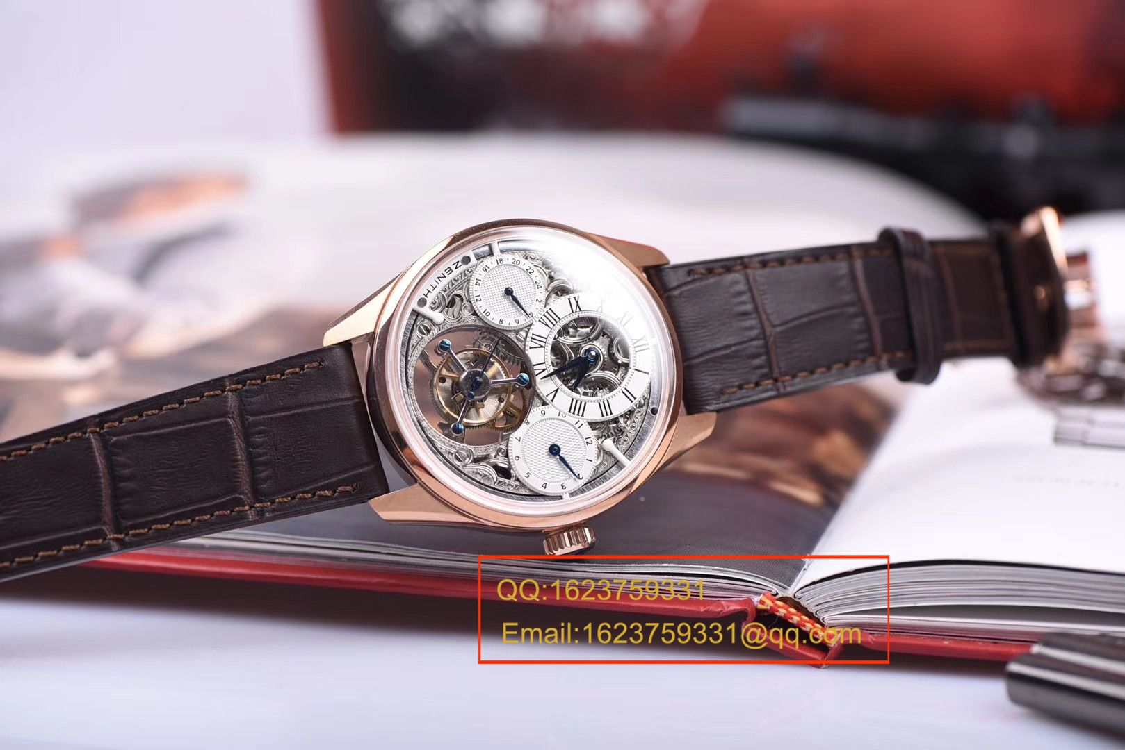 【 Video analysis 】BM Perfect  High quality  Replica 真力时ACADEMY系列镂空玫瑰金 Tourbillon  wrist watches  / ZSLEA038