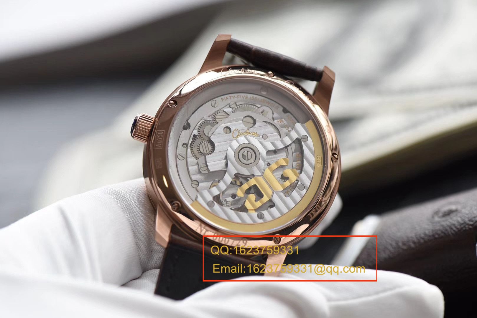 【 Video analysis TF Perfect  High quality  Replica Watches 】glashuette original原创Gelasudi Original艺术与工艺 议员 Tourbillon  wrist watches 系列金壳 / GLA051
