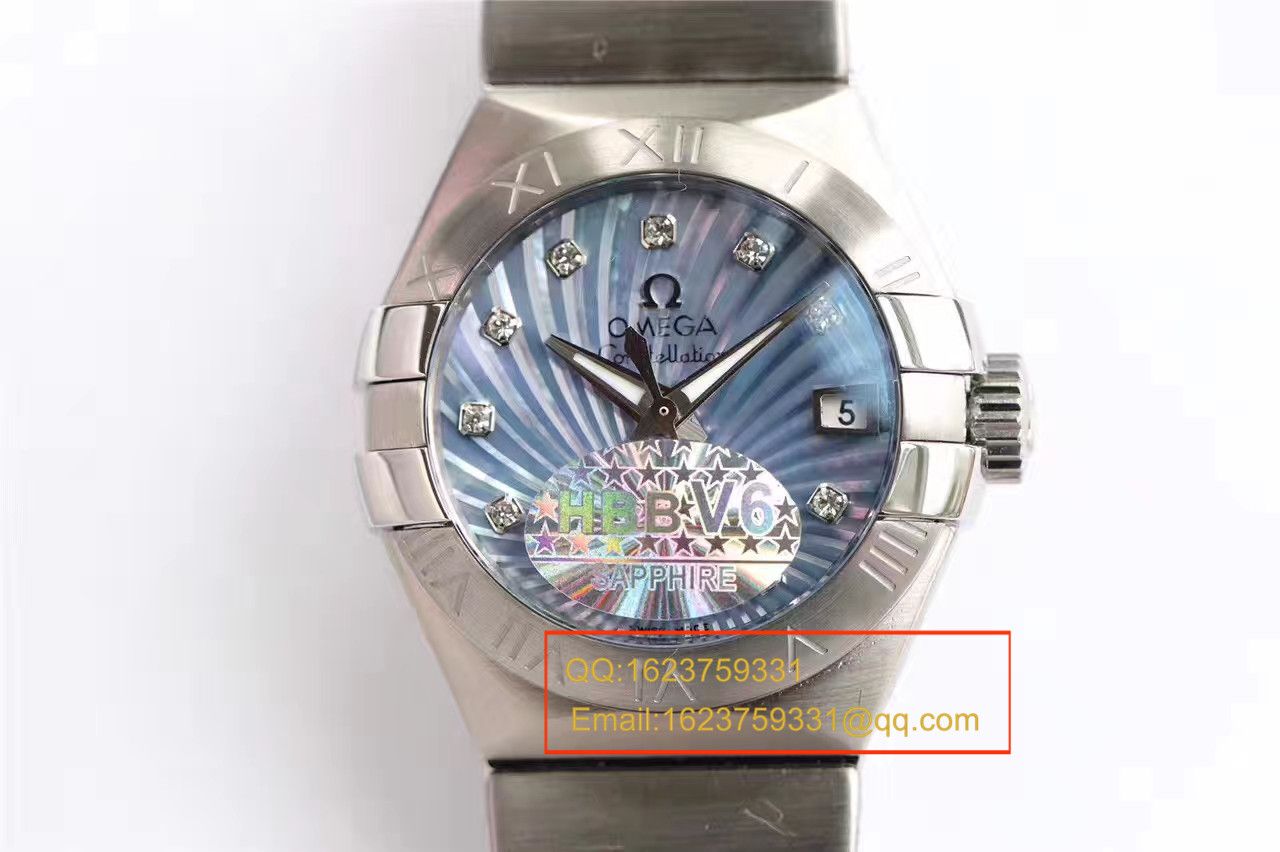 【HBBV6 Factory  Perfect  High quality  Replica  wrist watches 】OMEGA Constellation 系列PLUMA轻羽 wrist watches 123.10.27.20.57.001女士机械 / M287