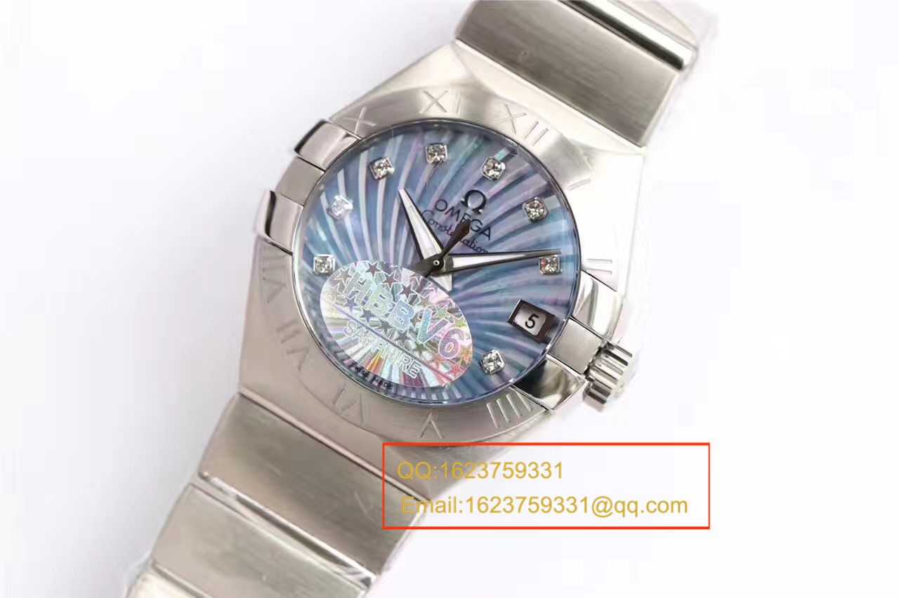【HBBV6 Factory  Perfect  High quality  Replica  wrist watches 】OMEGA Constellation 系列PLUMA轻羽 wrist watches 123.10.27.20.57.001女士机械 / M287