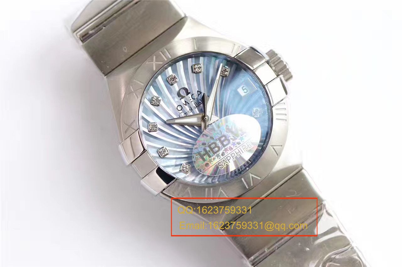 【HBBV6 Factory  Perfect  High quality  Replica  wrist watches 】OMEGA Constellation 系列PLUMA轻羽 wrist watches 123.10.27.20.57.001女士机械 / M287