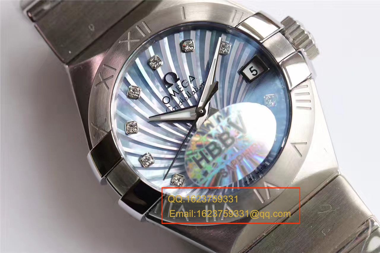 【HBBV6 Factory  Perfect  High quality  Replica  wrist watches 】OMEGA Constellation 系列PLUMA轻羽 wrist watches 123.10.27.20.57.001女士机械 / M287