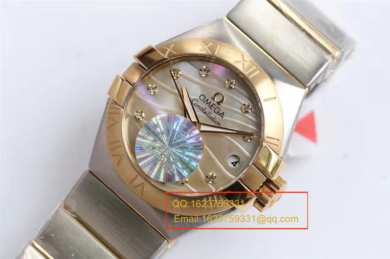 【HBBV6 Factory  Perfect  High quality  Replica  wrist watches 】OMEGA Constellation 系列PLUMA轻羽 wrist watches 123.10.27.20.57.001女士机械 / M287