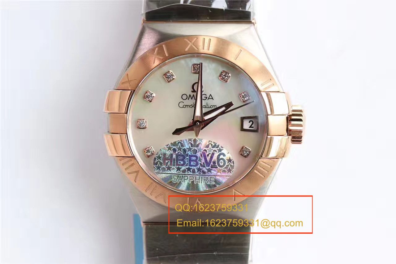 【HBBV6 Factory  Perfect  High quality  Replica  wrist watches 】OMEGA Constellation 系列PLUMA轻羽 wrist watches 123.10.27.20.57.001女士机械 / M287