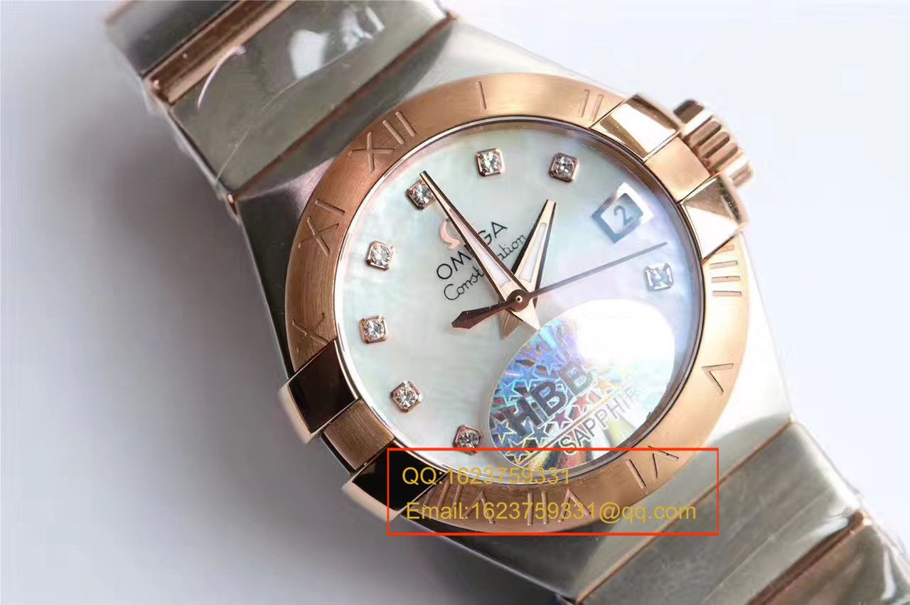 【HBBV6 Factory  Perfect  High quality  Replica  wrist watches 】OMEGA Constellation 系列PLUMA轻羽 wrist watches 123.10.27.20.57.001女士机械 / M287
