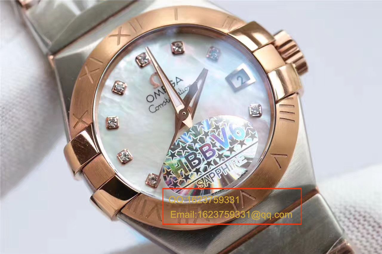 【HBBV6 Factory  Perfect  High quality  Replica  wrist watches 】OMEGA Constellation 系列PLUMA轻羽 wrist watches 123.10.27.20.57.001女士机械 / M287